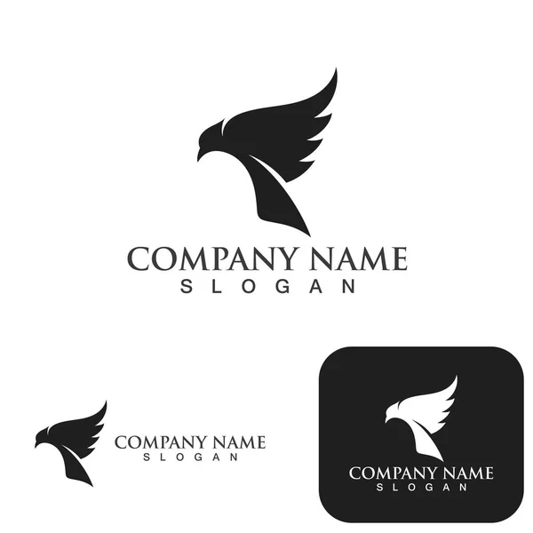 Wing Falcon Logo Template Vetor Ilustração Design — Vetor de Stock