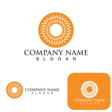 Güneş Vektörü illüstrasyon Simgesi Logo Şablonu tasarımı