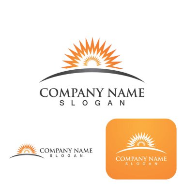 Güneş Vektörü illüstrasyon Simgesi Logo Şablonu tasarımı