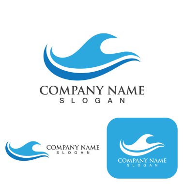 Su dalgası simgesi vektör çizim logosu