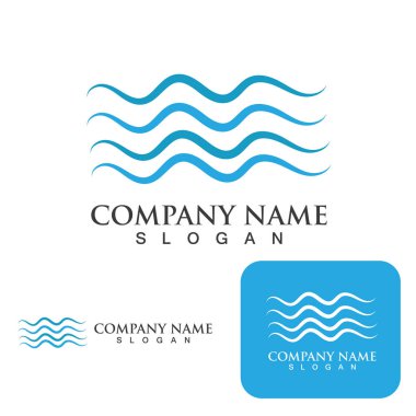 Su dalgası simgesi vektör çizim logosu