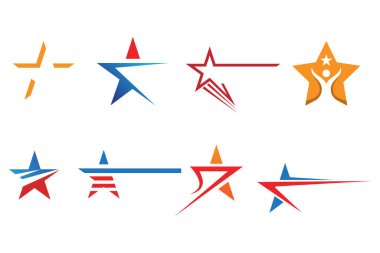 Yıldız simgesi şablon vektör illüstrasyon tasarımı