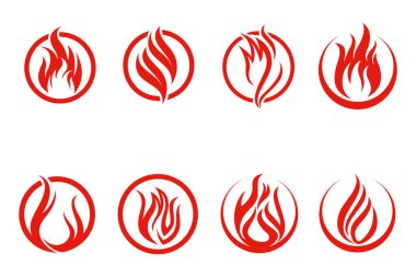 Ateş vektörü çizim şablonunu ateşle