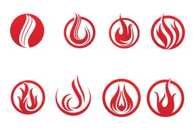 Ateş vektörü çizim şablonunu ateşle