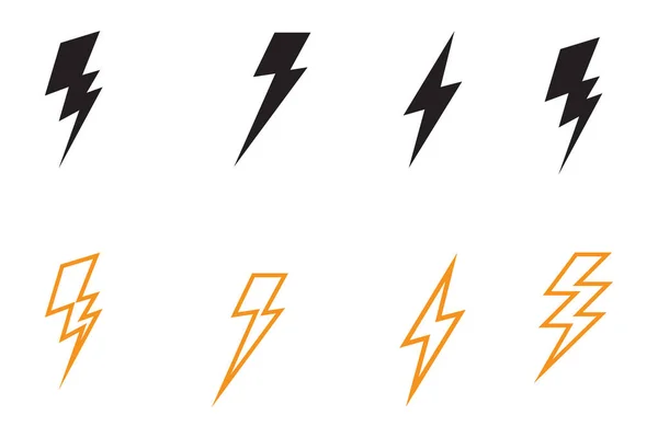 Flash Thunderbolt Logo Symbol Vector — Stock Vector