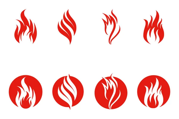 Foc Flacără Vector Șablon Design Ilustrație — Vector de stoc