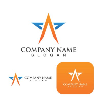 Yıldız simgesi şablon vektör illüstrasyon tasarımı