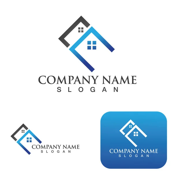 Immobilien Logo Home Logo Immobilien Und Bau Logo Design — Stockvektor