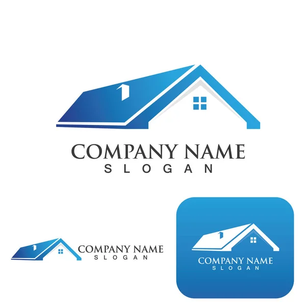 Real Estate Logo Home Logo Property Construction Logo Design — Stock Vector