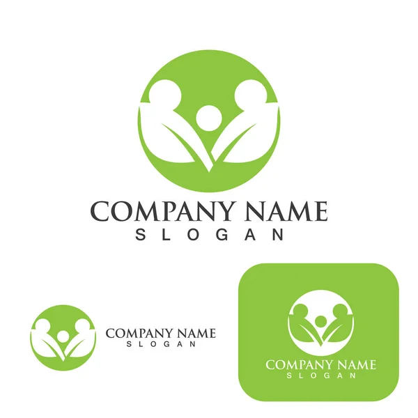 Blad Logo Van Groen Boom Ecologie Natuur Element Vector — Stockvector