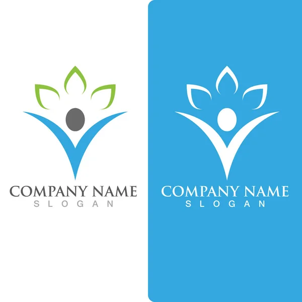 Human Character Logo Sign Illustration Vector Design — Stock Vector