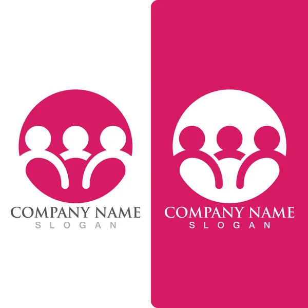 Annahme Logo Und Symbol Social Icon Design Vorlage — Stockvektor