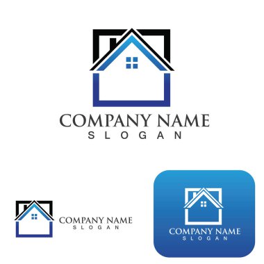 Ev logosu ve sembol vektörü