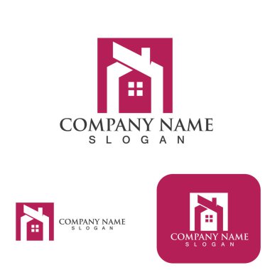 Ev logosu ve sembol vektörü