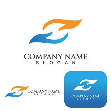 El bakım logosu ve sembol vektör şablonu