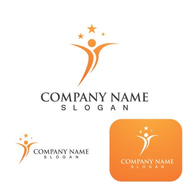 Sağlık görevlileri yıldız logosu çizim vektörü tasarımı imzaladı