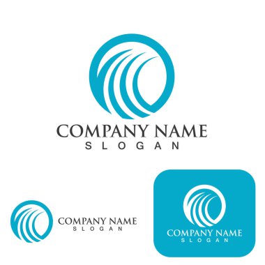 Su dalgası logo vektör şablonu