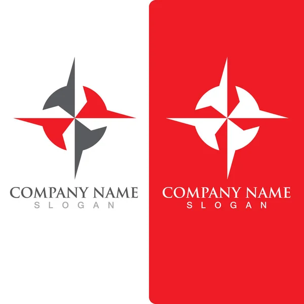 Bússola Logotipo Símbolo Gps —  Vetores de Stock