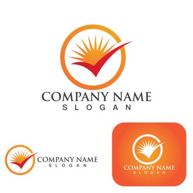 Güneş logosu Vektör illüstrasyonu Simge Şablonu tasarımı
