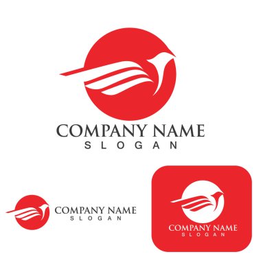 Uçak uçuş logosu Şablon vektör illüstrasyon tasarımı