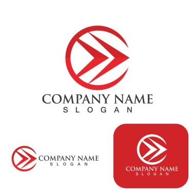 Ok vektör illüstrasyon simgesi Logo Şablonu tasarımı
