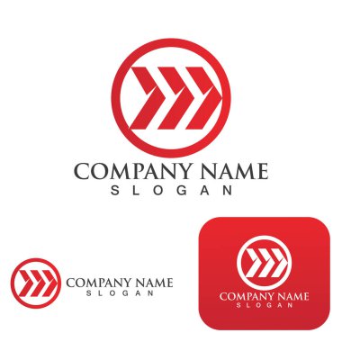 Ok vektör illüstrasyon simgesi Logo Şablonu tasarımı