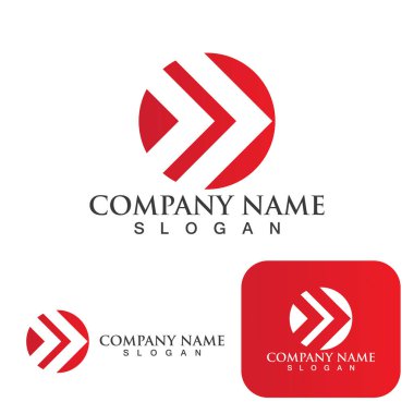 Ok vektör illüstrasyon simgesi Logo Şablonu tasarımı