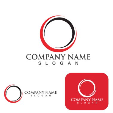 Çember logo şablon vektör ikonu tasarımı