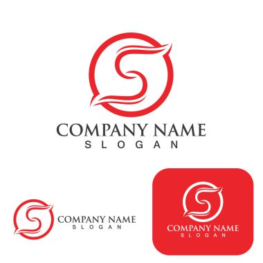 S harfi logo tasarım vektörü