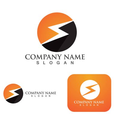 Şimşek logosu ve sembol vektörü