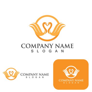 Kuğu logosu ve sembol vektörü