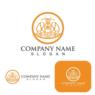 Crown Logo Şablonu vektör çizimi tasarımı