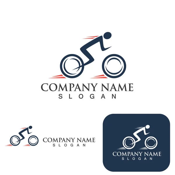 Спортивні Велосипедні Логотипи Символи — стоковий вектор