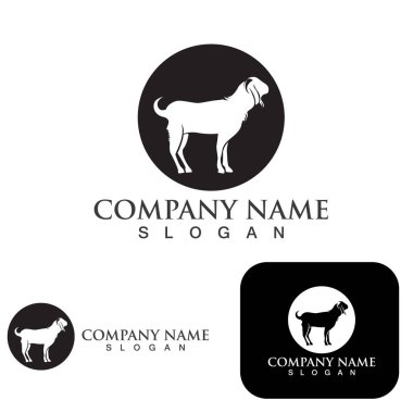 Keçi Logosu Şablon vektör illüstrasyon tasarımı