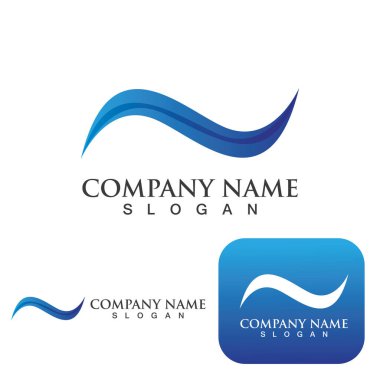 Su dalgası simgesi vektör çizim logosu