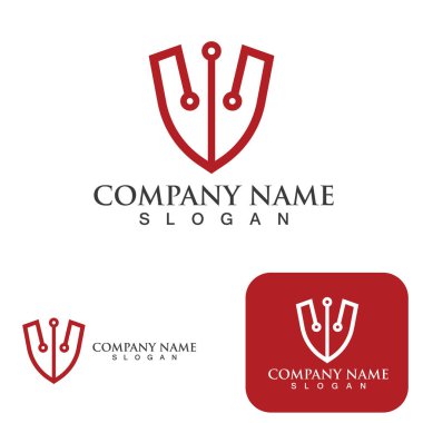 Zırhlı güvenlik logosu ve sembol 