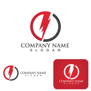 Şimşek logosu ve sembol vektörü