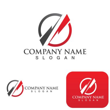 Şimşek logosu ve sembol vektörü