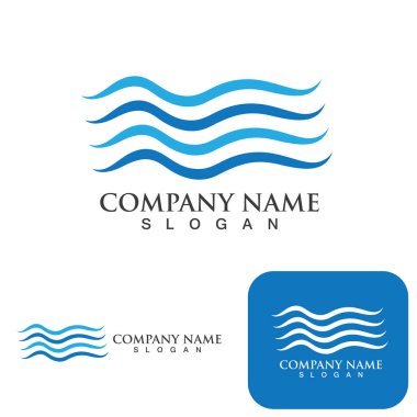 Su dalgası logo vektör çizimi tasarımı