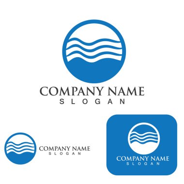 Su dalgası logo vektör çizimi tasarımı