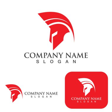 Spartalı miğfer logosu vektör simgesi tasarımı