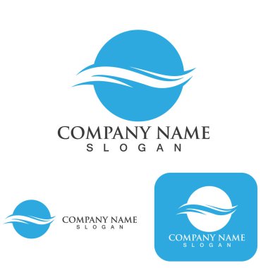 Dalga Logosu vektör çizimi tasarımı