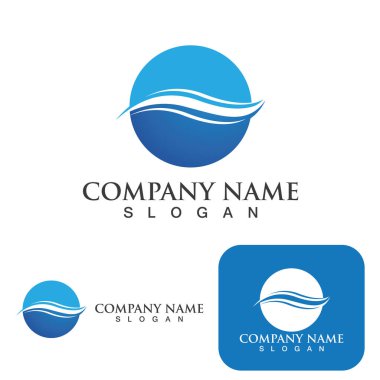 Dalga Logosu vektör çizimi tasarımı