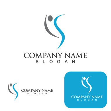 Sağlıklı Yaşam İnsanları Logosu ve sembol vektörü