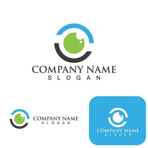 Eye Care Logo Branding Identity Corporate Design —  Vetores de Stock
