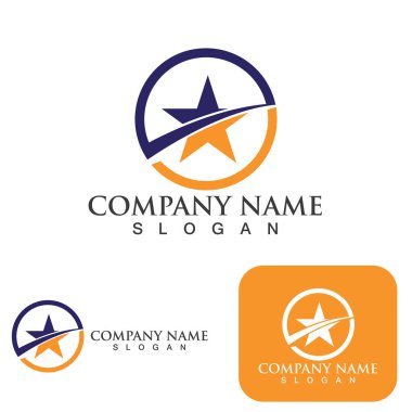 Yıldız logosu vektör illüstrasyon tasarımı