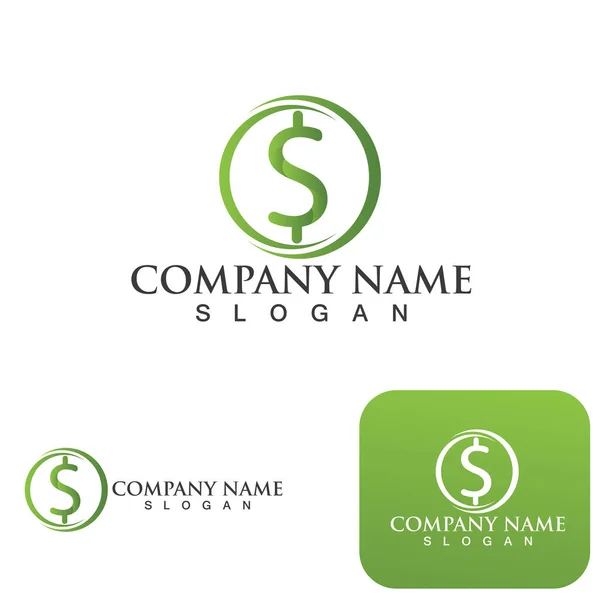 Money Dollar Logo Template Vector — Stock Vector