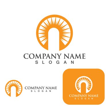 Güneş Logosu Resim Şablonu Tasarımı