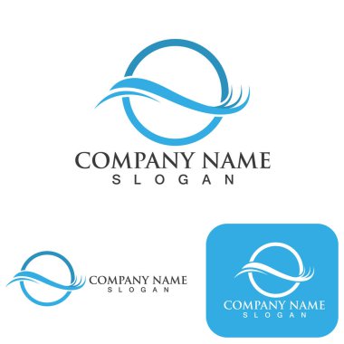 Su dalgası logo vektör çizimi tasarımı