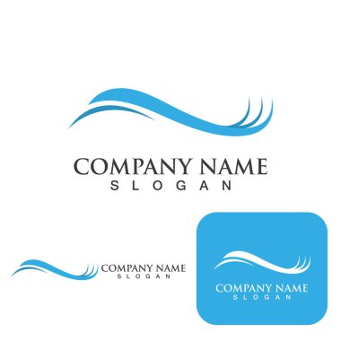Su dalgası logo vektör çizimi tasarımı